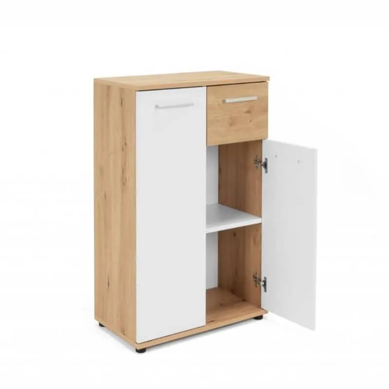 Kummut Jacky valge/artisan tamm