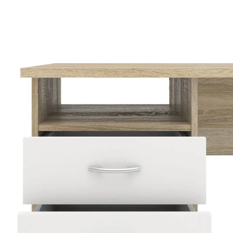 Kirjutuslaud Function 3s tamm/valge