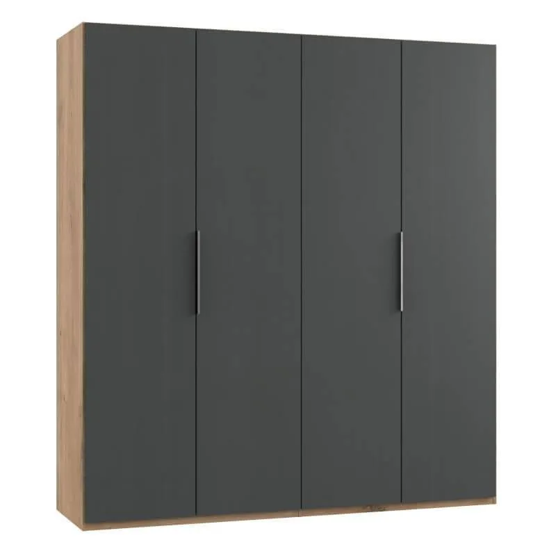 Riidekapp Level 36A grafiit/tammeplank