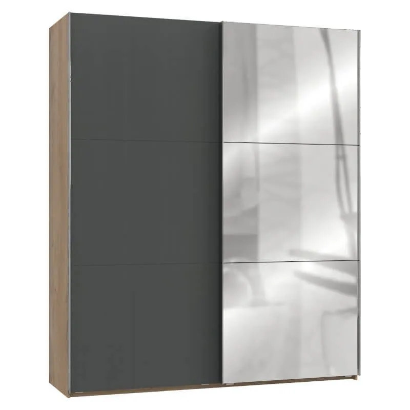 Riidekapp Level 36A grafiit/tammeplank