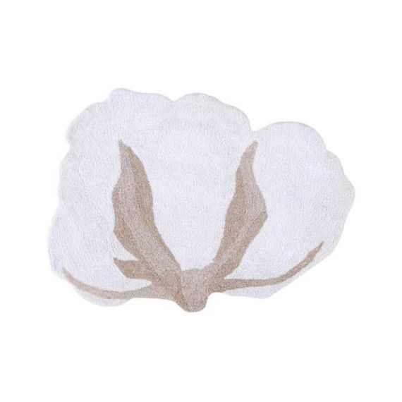Lorena Canals puuvillane vaip Cotton Flower 120x130 cm valge