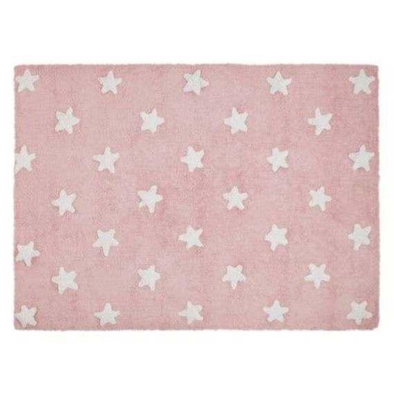 Lorena Canals puuvillane vaip Stars 120x160 cm roosa-valge