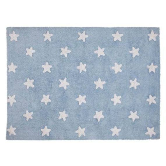 Lorena Canals puuvillane vaip Stars 120x160 cm sinine-valge