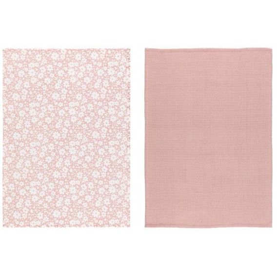 Köögirätikud Bloom 50x70 roosa/valge 2 tk