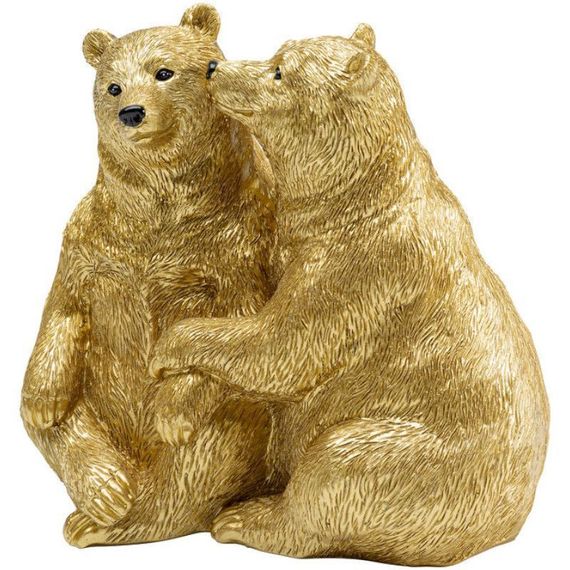 Dekoratiivkuju Cuddling Bears kuldne