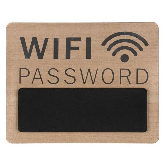 Sõnumisilt Wifi Password must/pruun